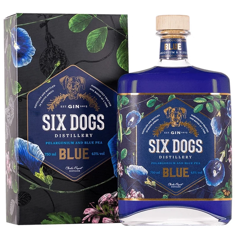 Six Dogs Blue Gin 43% 0.7l