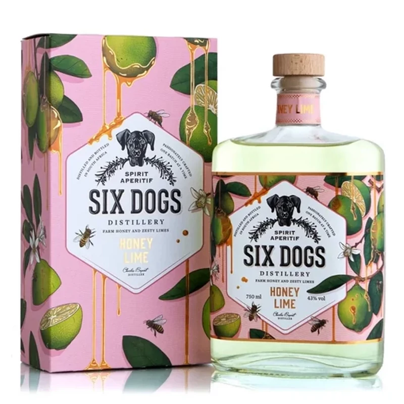 Six Dogs Honey Lime 43% 0.7l