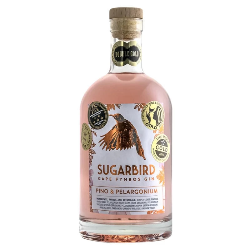 Sugarbird Pino &amp; Pelargonium gin 43% 0.5l