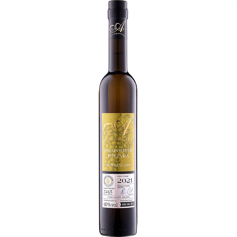 Agárdi Miraculum Irsai Olivér szőlő 40% 0.5l