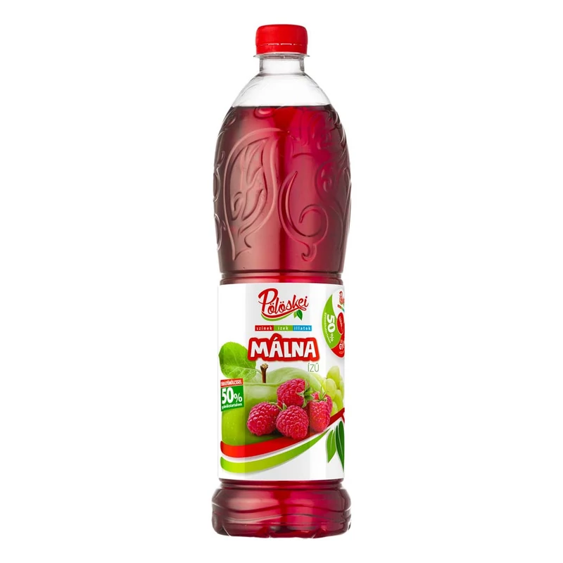Pölöskei Málna gyümölcsszörp 50% 1l